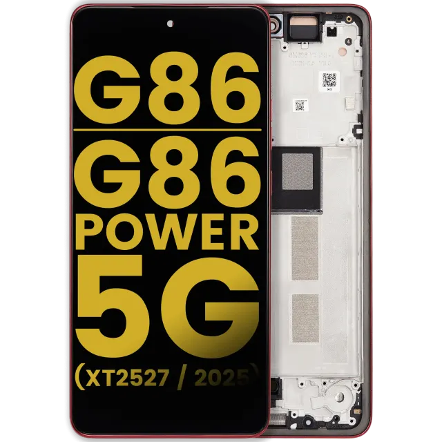 OLED displej s rámečkem pro Motorola Moto G86 / G86 Power 5G (XT2527 / 2025) (repasovaný) (Chrysanthemum)