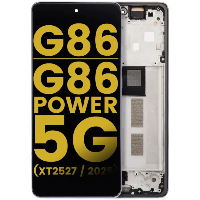 OLED displej s rámečkem pro Motorola Moto G86 / G86 Power 5G (XT2527 / 2025) (repasovaný) (Cosmic Sky)
