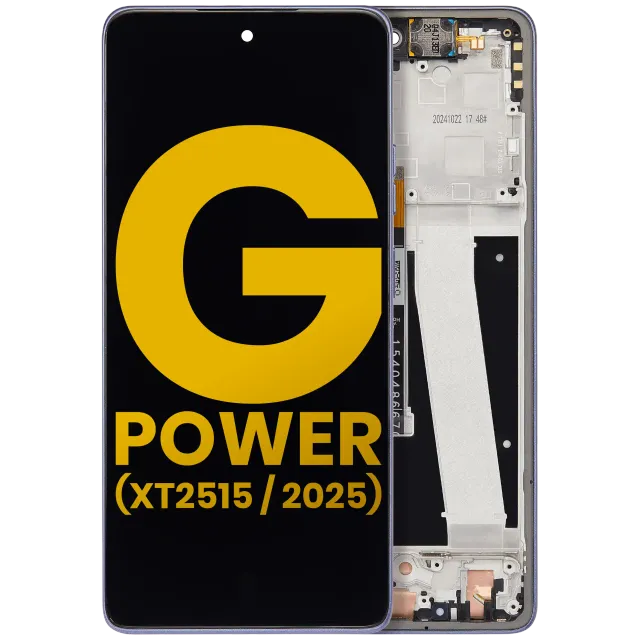 LCD displej s rámečkem pro Motorola Moto G Power 5G (XT2515 / 2025) (repasovaný) (Slate Gray)