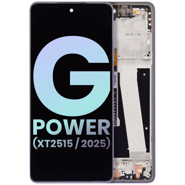 LCD displej s rámečkem pro Motorola Moto G Power (XT2515 / 2025) (originál OEM) (Slate Gray)