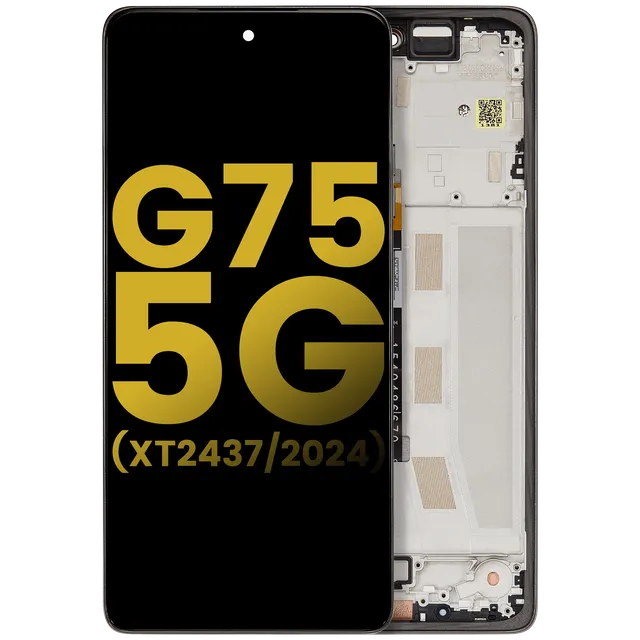 LCD displej s rámečkem pro Motorola Moto G75 5G (XT2437 / 2024) (repasovaný) (Charcoal Gray)
