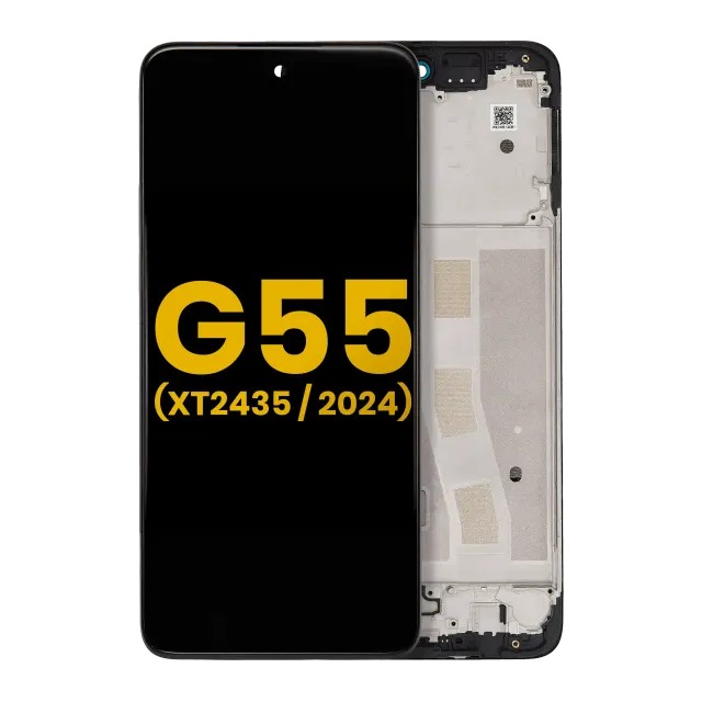 LCD displej s rámečkem pro Motorola Moto G55 5G (XT2435 / 2024) (repasovaný) (všechny barvy)