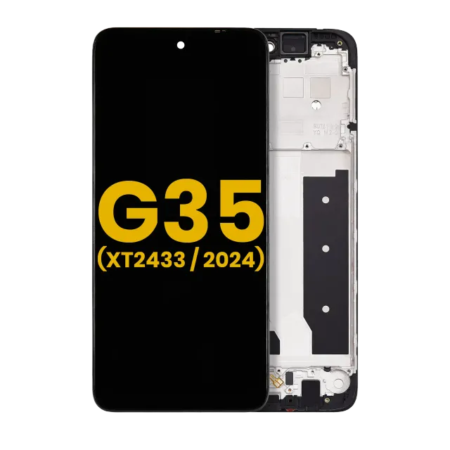 LCD displej s rámečkem pro Motorola Moto G35 5G (XT2433 / 2024) (repasovaný) (všechny barvy)