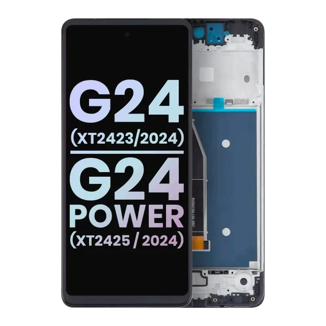 LCD displej s rámečkem pro Motorola Moto G24 (XT2423 / 2024) / G24 Power (XT2425-1 / 2024) (originál OEM) (všechny barvy)