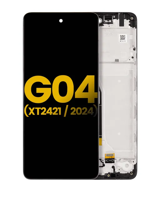 LCD displej s rámečkem pro Motorola Moto G04 (XT2421 / 2024)/ G04S (XT2421-8) / E14 (XT2421-12) (repasovaný) (všechny barvy)