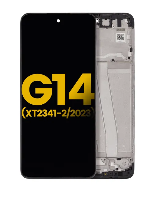 LCD displej s rámečkem pro Motorola Moto G14 (XT2341 / 2023) (repasovaný) (všechny barvy)