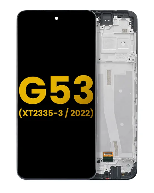 LCD displej s rámečkem pro Motorola Moto G53 (XT2335 / 2022) (repasovaný) (všechny barvy)