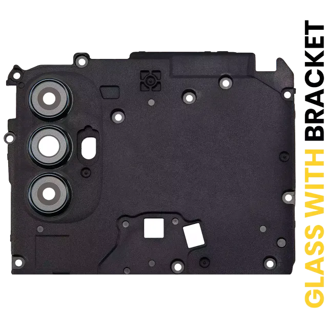 Sklíčko zadní kamery s držákem pro Motorola Moto G Power (XT2165 / 2022) (černá)