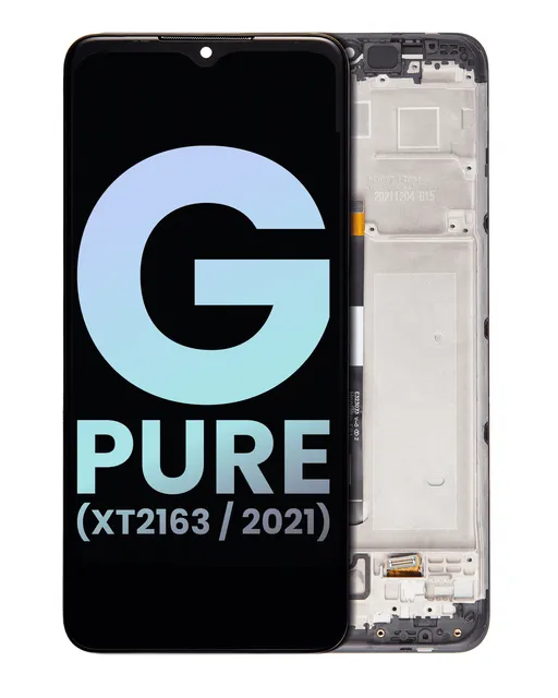 LCD displej s rámečkem pro Motorola Moto G Pure (XT2163 / 2021) (originál OEM) (všechny barvy)