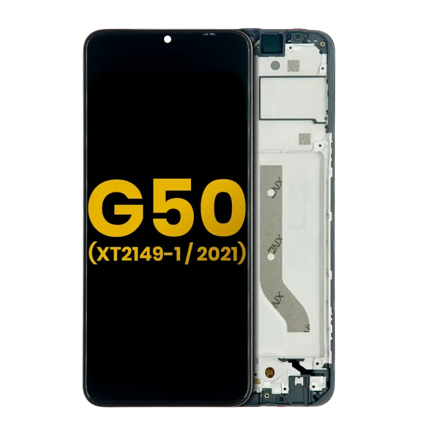 LCD displej s rámečkem pro Motorola Moto G50 5G (XT2149-1 / 2021) (repasovaný) (všechny barvy)