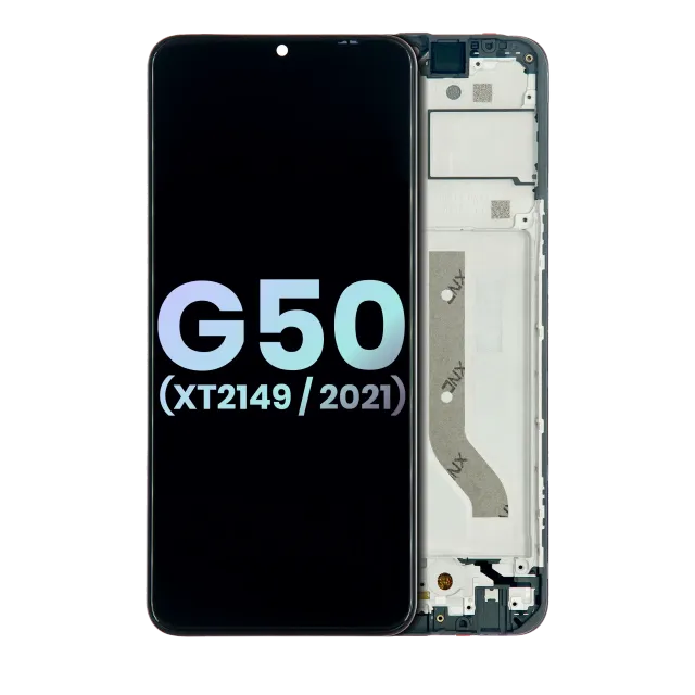 LCD displej s rámečkem pro Motorola Moto G50 5G (XT2149 / 2021) (originál OEM) (všechny barvy)