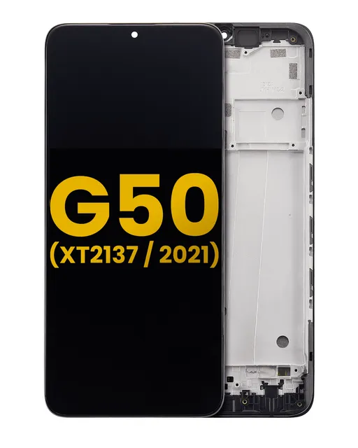 LCD displej s rámečkem pro Motorola Moto G50 (XT2137 / 2021) (repasovaný) (všechny barvy)