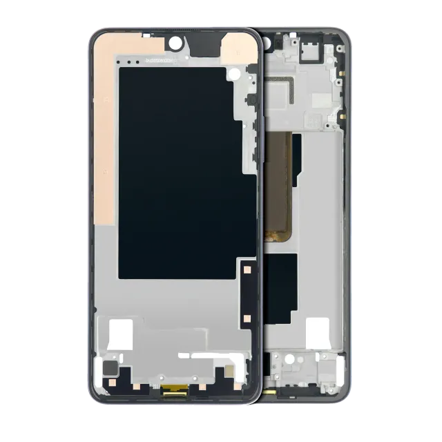 Střední rám (housing) s flexem tlačítka zapínání pro Motorola Moto G Power (XT2117 / 2021) (Flash Gray)