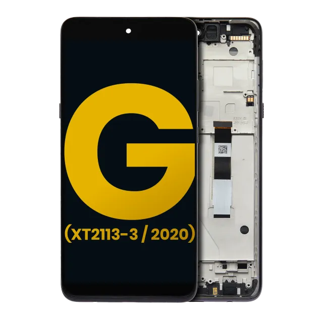 LCD displej s rámečkem pro Motorola Moto G 5G (XT2113-3 / 2020) (repasovaný) (Volcanic Gray)