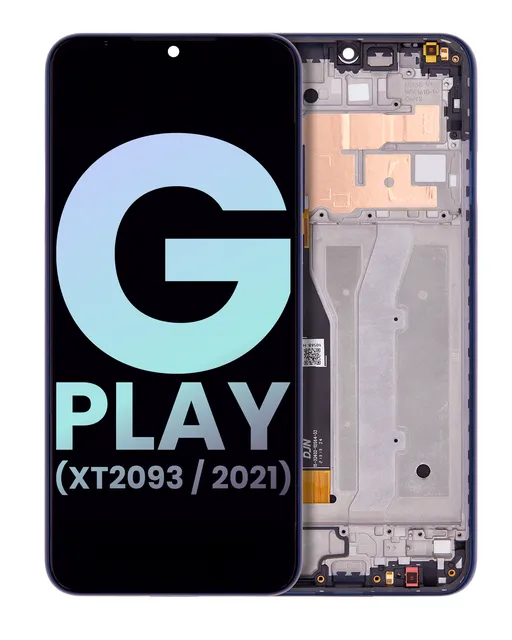 LCD displej s rámečkem pro Motorola Moto G Play (XT2093 / 2021) (originál OEM) (Misty Blue)
