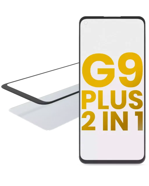 2v1 přední sklo s OCA (předinstalováno) pro Motorola Moto G9 Plus (XT2087 / 2020)