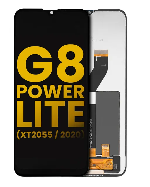 LCD displej bez rámečku pro Motorola Moto G8 Power Lite (XT2055 / 2020) (repasovaný) (černá)