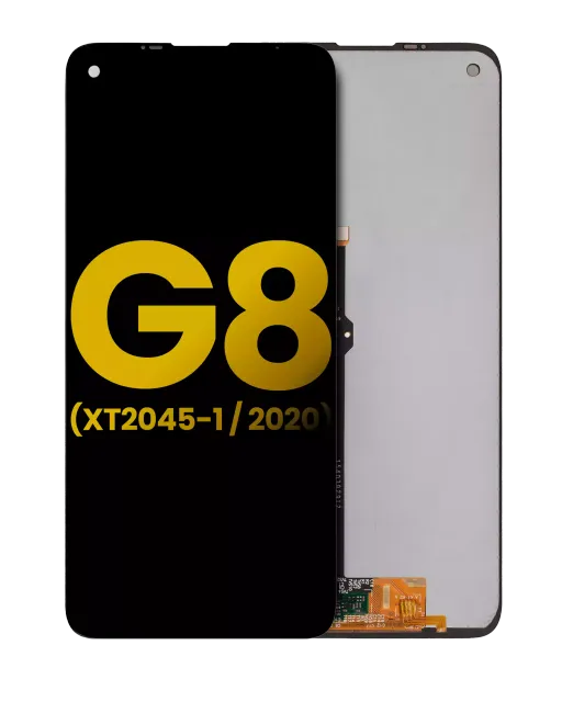 LCD displej bez rámečku pro Motorola Moto G8 (XT2045-1 / 2020) (repasovaný) (černá)