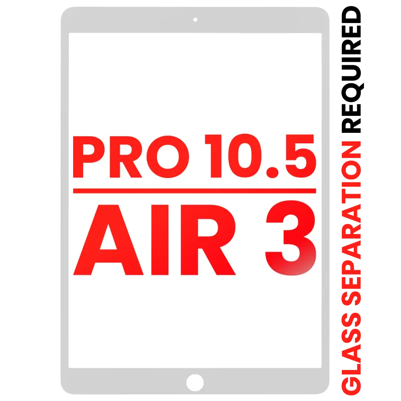 Samotné přední sklo pro iPad Pro 10.5" / iPad Air 3 (bílá) (nutné oddělení skla)