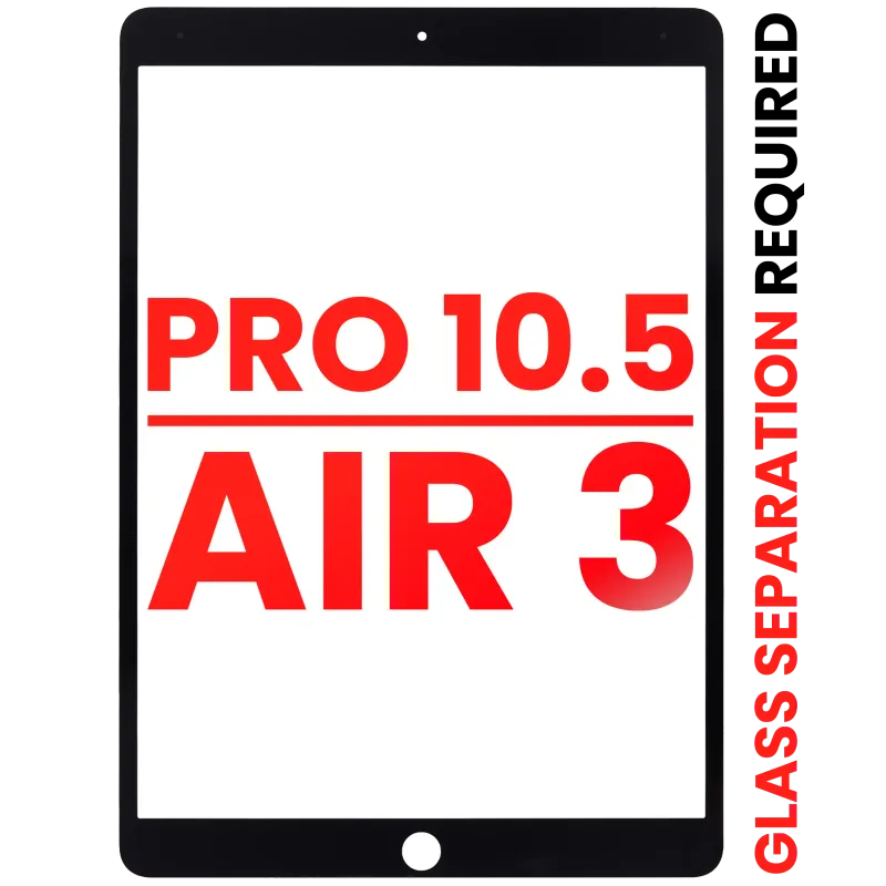 Samotné přední sklo pro iPad Pro 10.5" / iPad Air 3 (černá) (nutné oddělení skla)