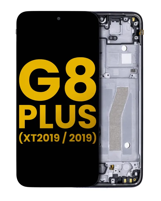 LCD displej s rámečkem pro Motorola Moto G8 Plus (XT2019 / 2019) (repasovaný) (všechny barvy)