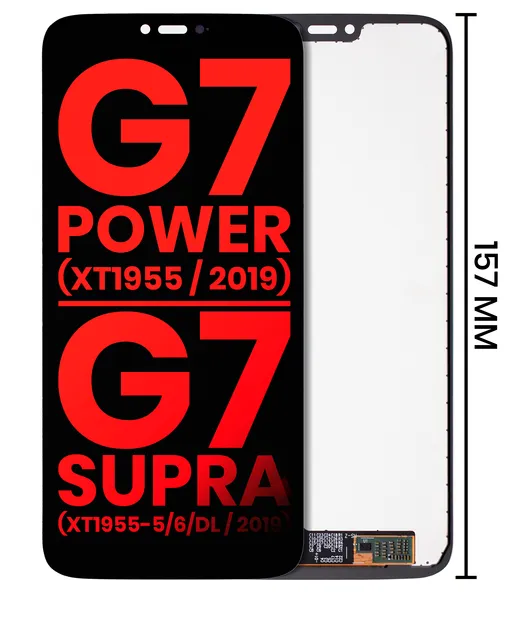 LCD displej bez rámečku pro Motorola Moto G7 Power (XT1955 / 2019) / G7 Supra (157 mm) (XT1955-5/6/DL / 2019) (US verze) (Aftermarket Plus) (všechny barvy)