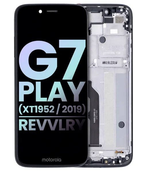 LCD displej s rámečkem pro Motorola Moto G7 Play (XT1952 / 2019) / T-Mobile Revvlry (originál OEM) (Deep Indigo)