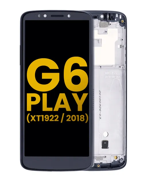 LCD displej s rámečkem pro Motorola Moto G6 Play (XT1922 / 2018) (mezinárodní verze) (repasovaný) (černá)