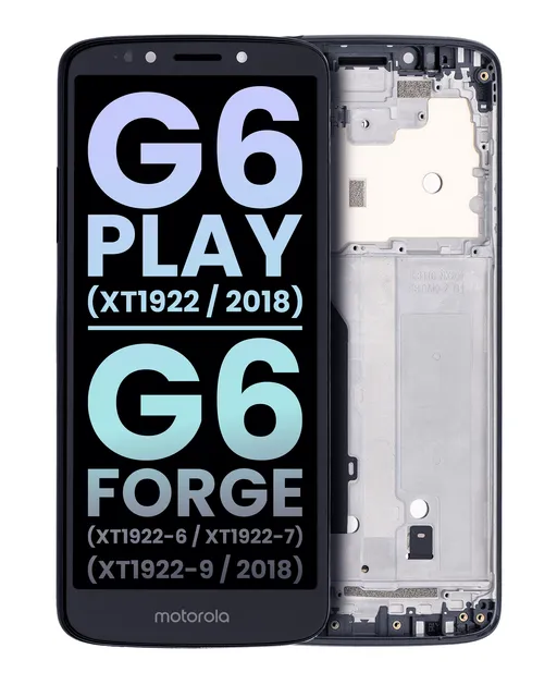 LCD displej s rámečkem pro Motorola Moto G6 Play (XT1922 / 2018) / G6 Forge (XT1922-6 / XT1922-7 / XT1922-9 / 2018) (US verze) (originál OEM) (Deep Indigo)
