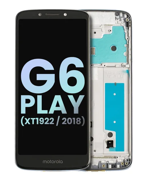 LCD displej s rámečkem pro Motorola Moto G6 Play (XT1922 / 2018) (originál OEM) (šedá)