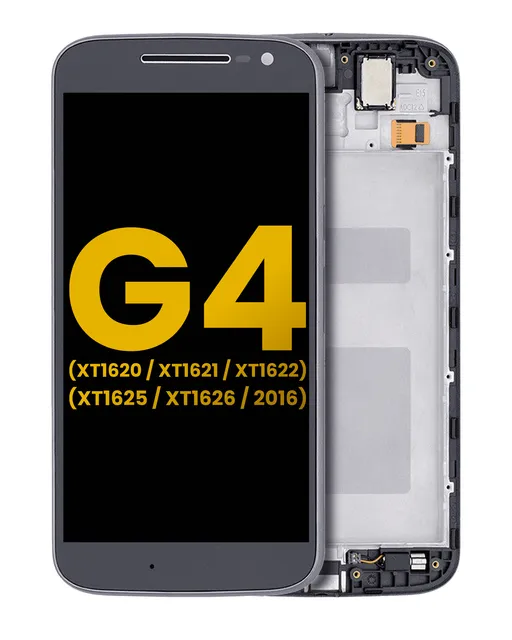 LCD displej s rámečkem pro Motorola Moto G4 (XT1620 / XT1621 / XT1622 / XT1625 / XT1626 / 2016) (repasovaný) (černá)