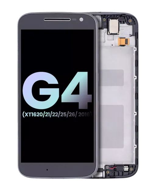 LCD displej s rámečkem pro Motorola Moto G4 (XT1620 / XT1621 / XT1622 / XT1625 / XT1626 / 2016) (originál OEM) (černá)