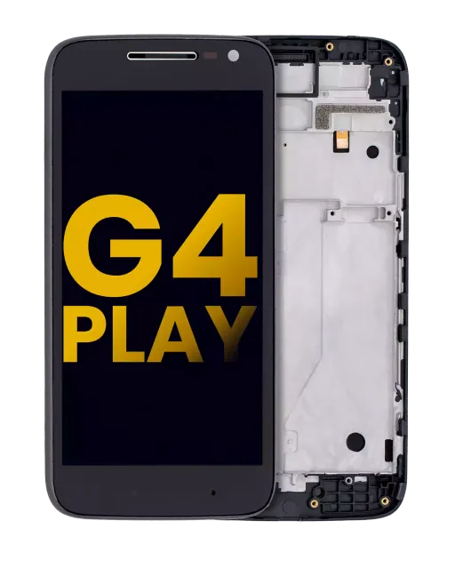 LCD displej s rámečkem pro Motorola Moto G4 Play (XT1600 / XT1601 / XT1602 / XT1603 / XT1604 / XT1607 / XT1609 / 2016) (repasovaný) (černá)