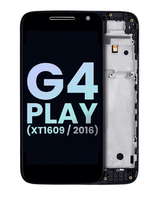 LCD displej s rámečkem pro Motorola Moto G4 Play (XT1609 / 2016) (originál OEM) (černá)