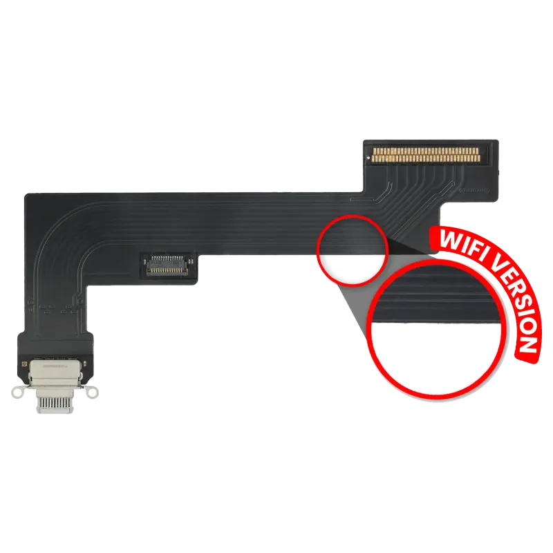 Flex kabel nabíjecího konektoru pro iPad Air 4 (jen WiFi) (Aftermarket Plus) (bílá)