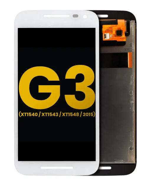 LCD displej bez rámečku pro Motorola Moto G3 (XT1540 / XT1543 / XT1548 / 2015) (repasovaný) (bílá)