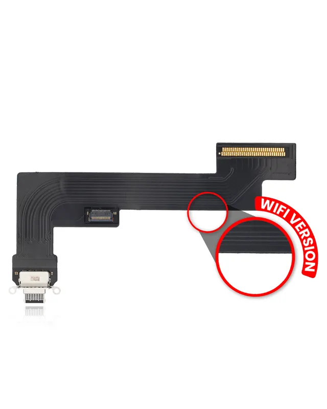 Flex kabel nabíjecího konektoru pro iPad Air 4 (jen WiFi) (Aftermarket Plus) (černá)