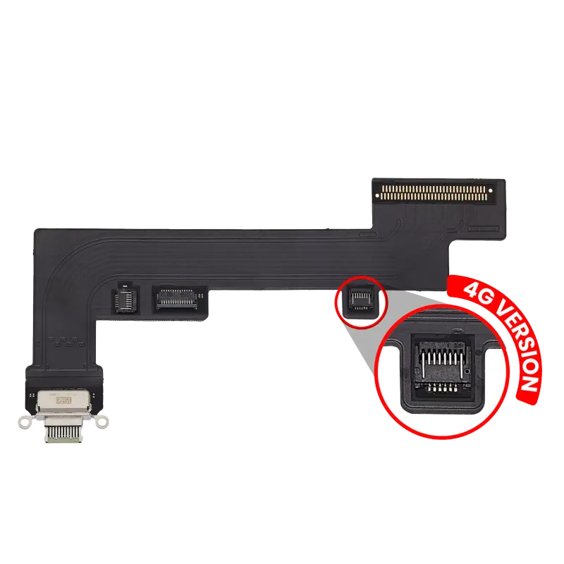 Flex kabel nabíjecího konektoru pro iPad Air 4 / iPad Air 5 (verze Cellular) (Aftermarket Plus) (zelená)