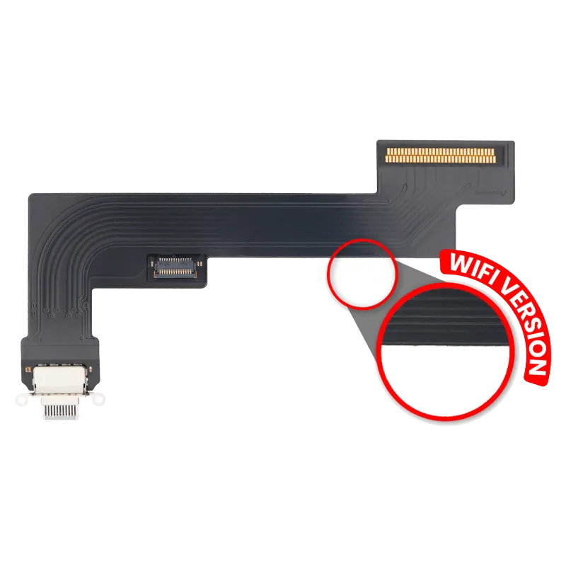 Flex kabel nabíjecího konektoru pro iPad Air 4 (jen WiFi) (Aftermarket Plus) (nebesky modrá)