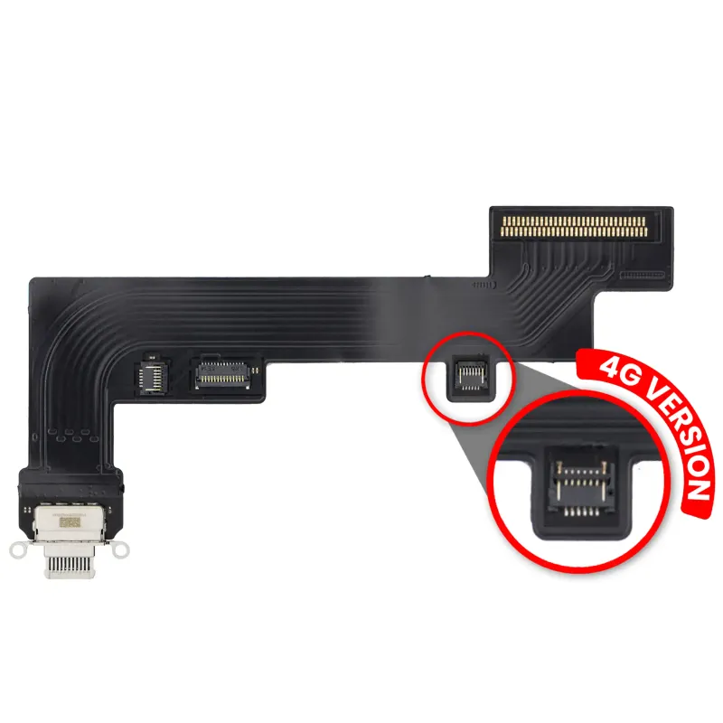 Flex kabel nabíjecího konektoru pro iPad Air 4 / iPad Air 5 (verze Cellular) (Premium) (bílá)