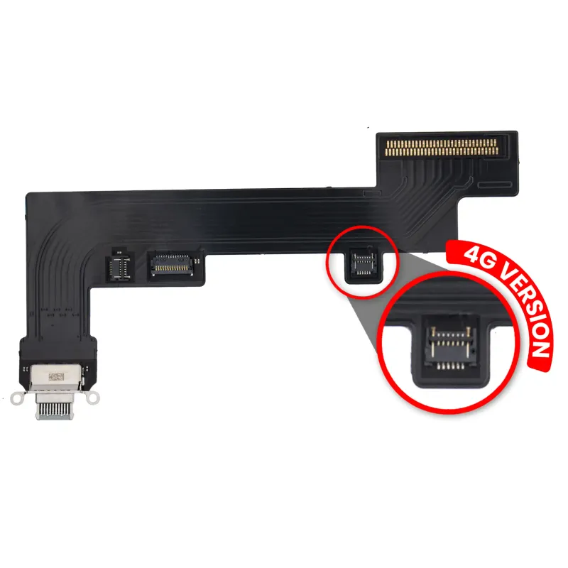 Flex kabel nabíjecího konektoru pro iPad Air 4 (verze Cellular) (Premium) (nebesky modrá)
