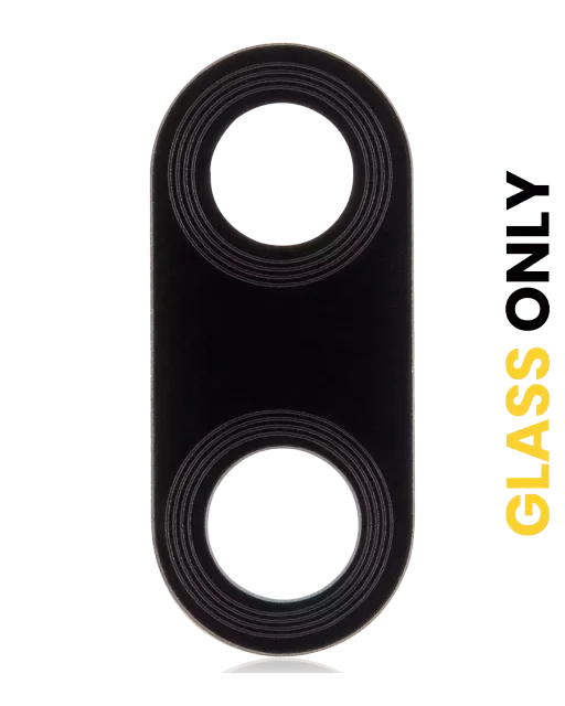 Sklíčko zadní kamery (jen sklo) s lepením pro Motorola Moto E6s (XT2053-1 / XT2053-2 / 2020) / E6i (XT2053-5 / 2021) (černá)