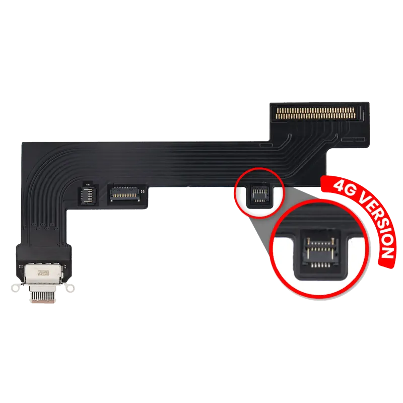 Flex kabel nabíjecího konektoru pro iPad Air 4 / iPad Air 5 (verze Cellular) (Premium) (růžově zlatá)