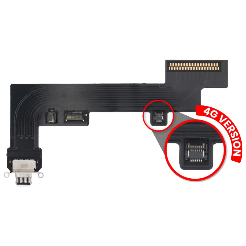 Flex kabel nabíjecího konektoru pro iPad Air 4 / iPad Air 5 (verze Cellular) (Premium) (černá)