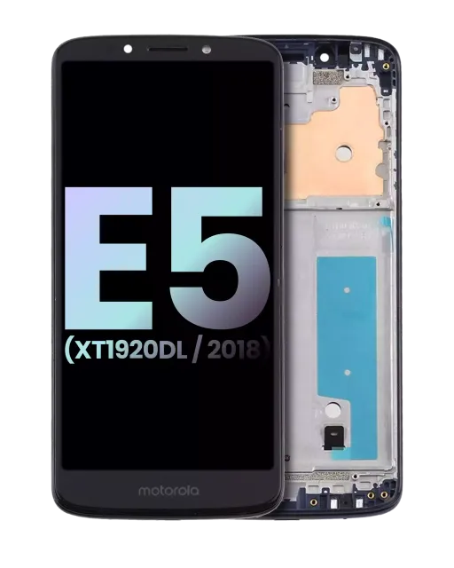 LCD displej s rámečkem pro Motorola Moto E5 (XT1920DL / 2018) (originál OEM) (Flash Gray)