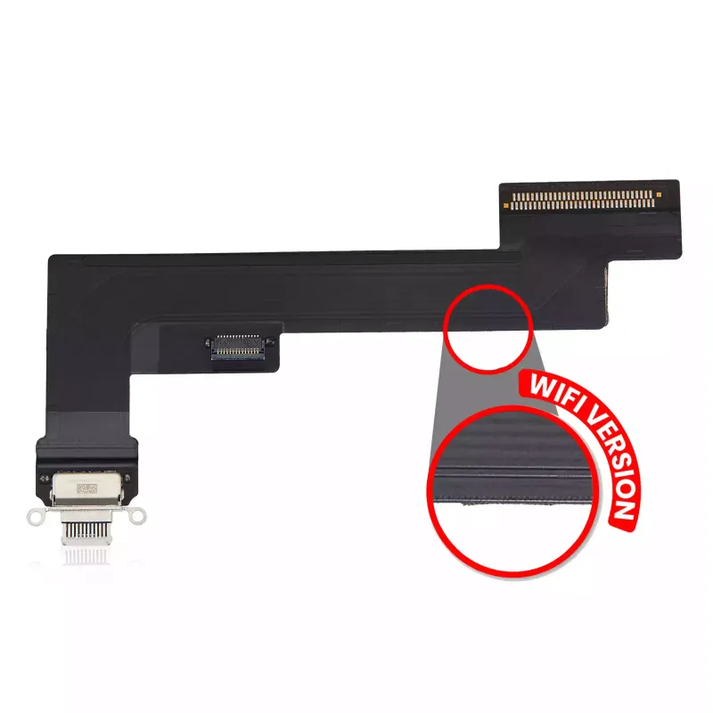Flex kabel nabíjecího konektoru pro iPad Air 4 (jen WiFi) (originál z vyřazeného zařízení, stav A) (bílá)