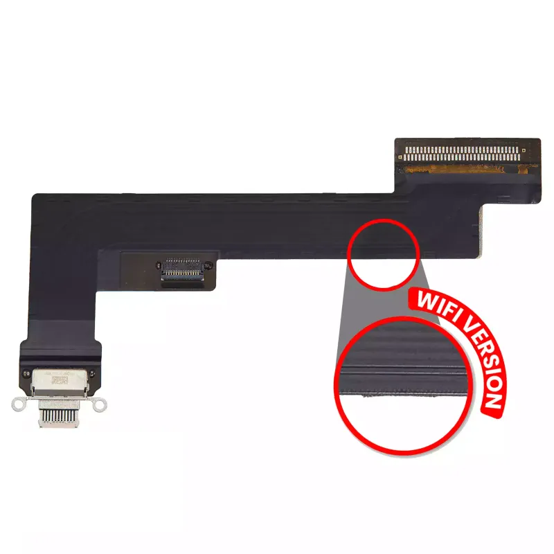 Flex kabel nabíjecího konektoru pro iPad Air 4 (jen WiFi) (originál z vyřazeného zařízení, stav A) (růžově zlatá)