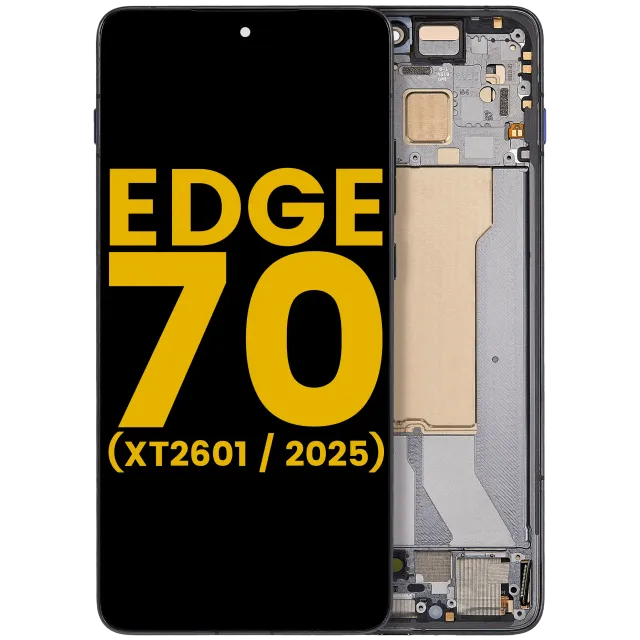 OLED displej s rámečkem pro Motorola Edge 70 (XT2601 / 2025） (repasovaný) (Gadget Gray)