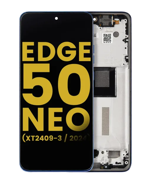 OLED displej s rámečkem pro Motorola Moto Edge 50 Neo (XT2409-3 / 2024) (repasovaný) (Nautical Blue)
