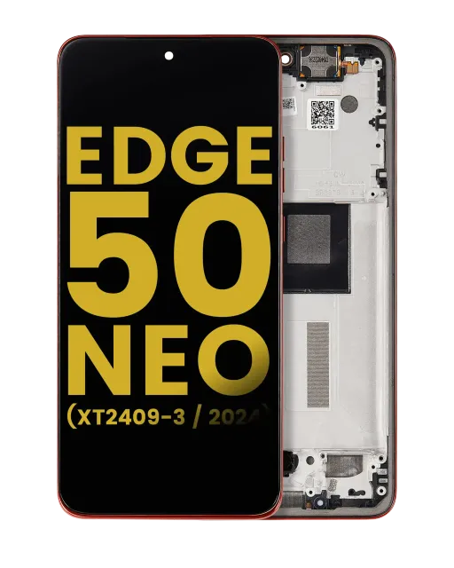 OLED displej s rámečkem pro Motorola Moto Edge 50 Neo (XT2409-3 / 2024) (repasovaný) (Poinciana)